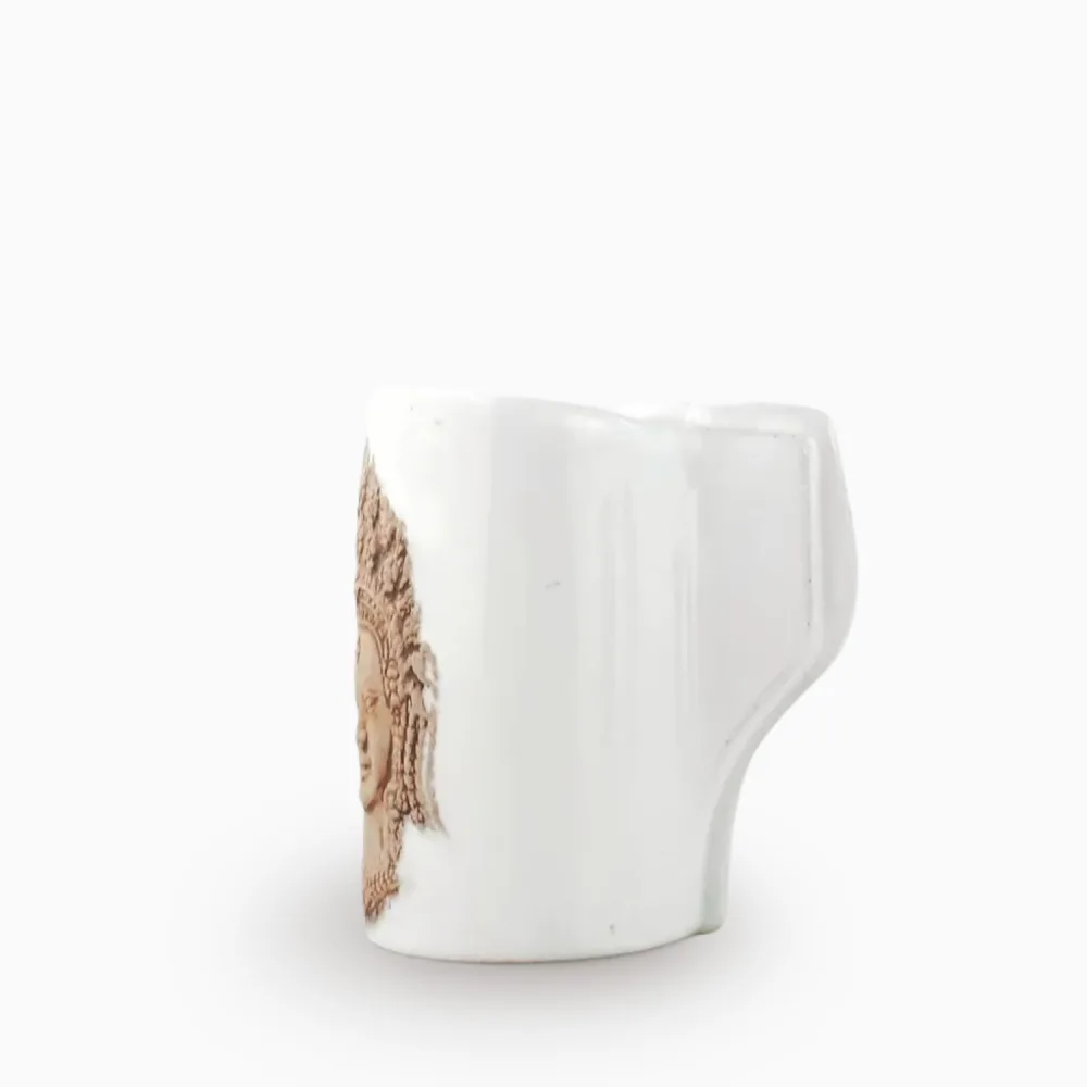 010401126 Apsara Face Mug White Side