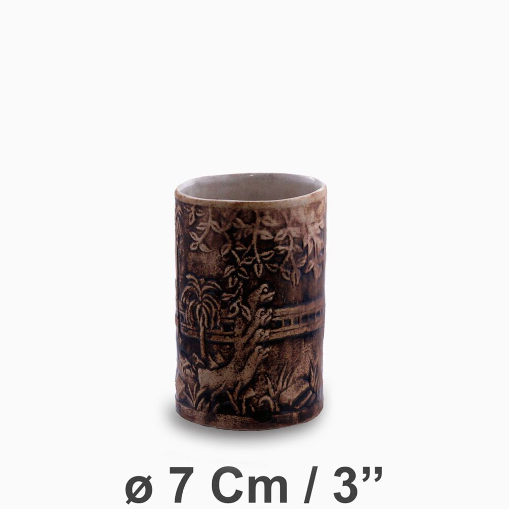 Angkor Wat Mug ø7Cm/3" | Brown Tenmoku - Image 2