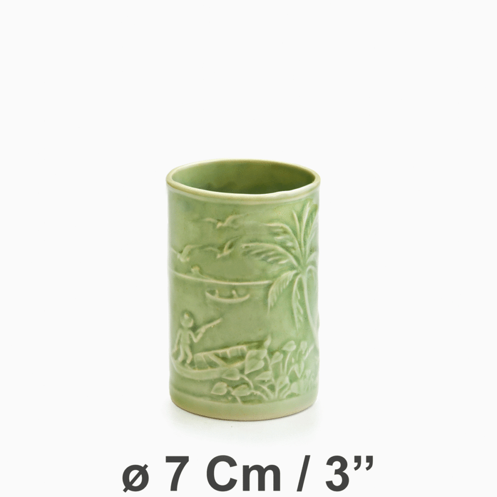 Tonle Sap Mug ø7Cm/3" | Light Green Celadon