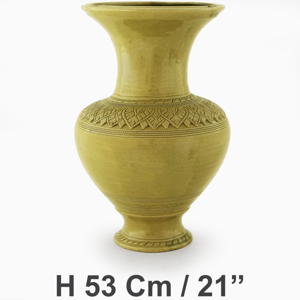Lotus Vase H53Cm/21" | Green Celadon