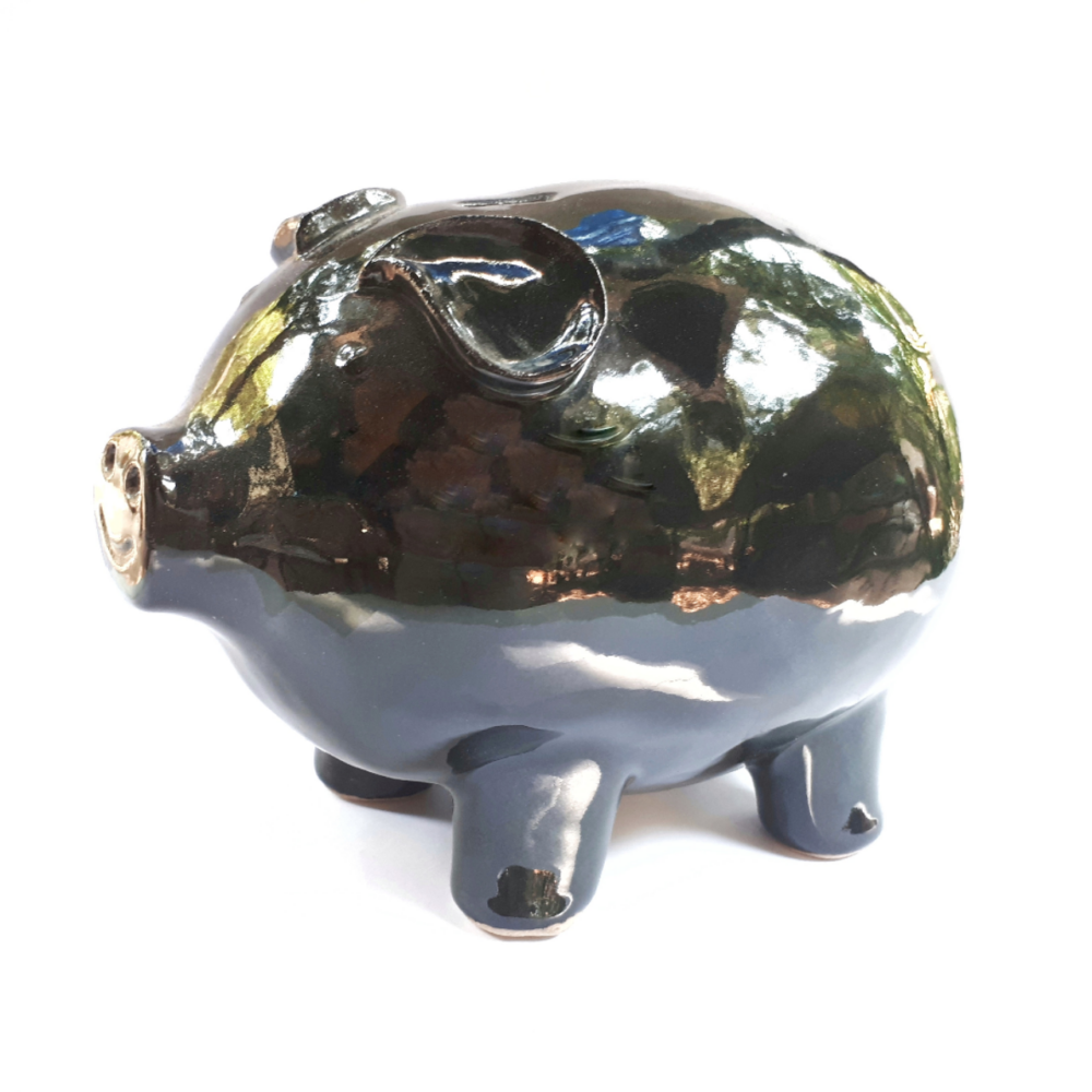 Piggy Bank Black Gloss