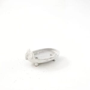 Elephant Soap Holder - White Velvet