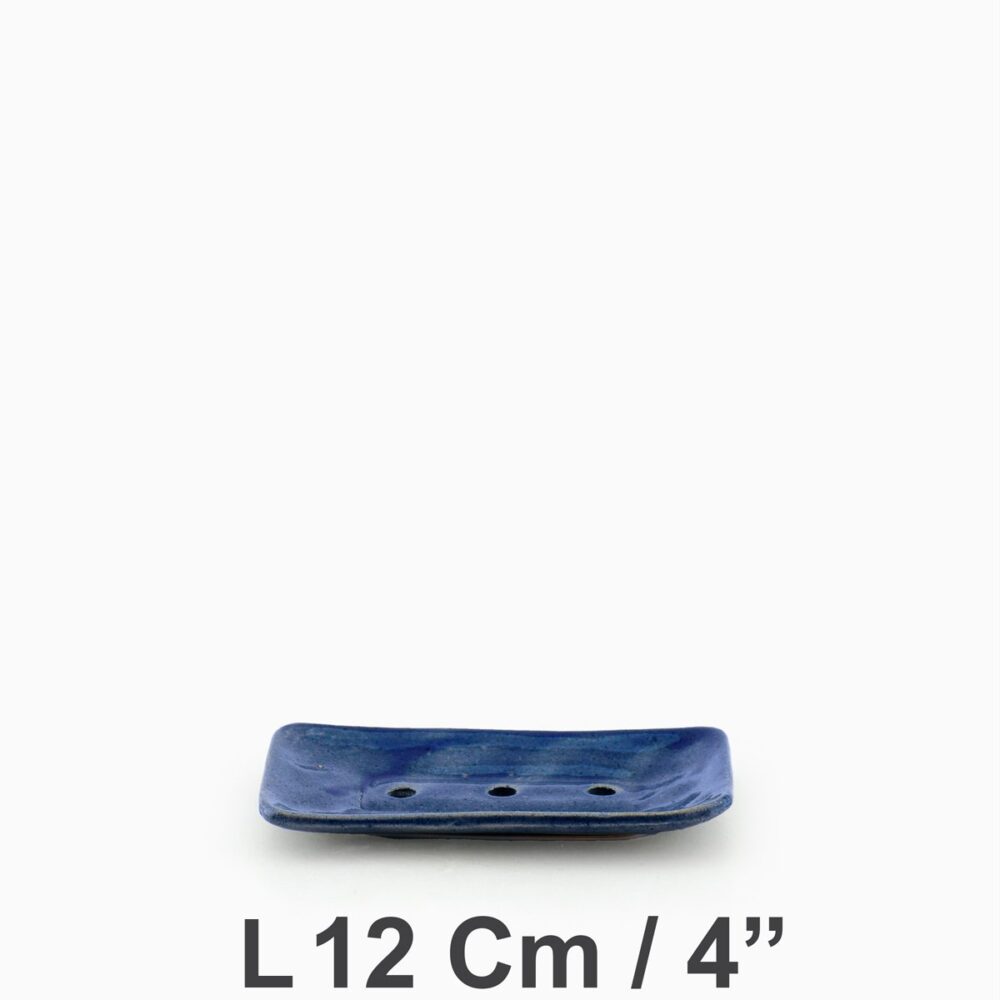 Rectangular Soap Dish L12Cm/4.5" | Mekong Blue