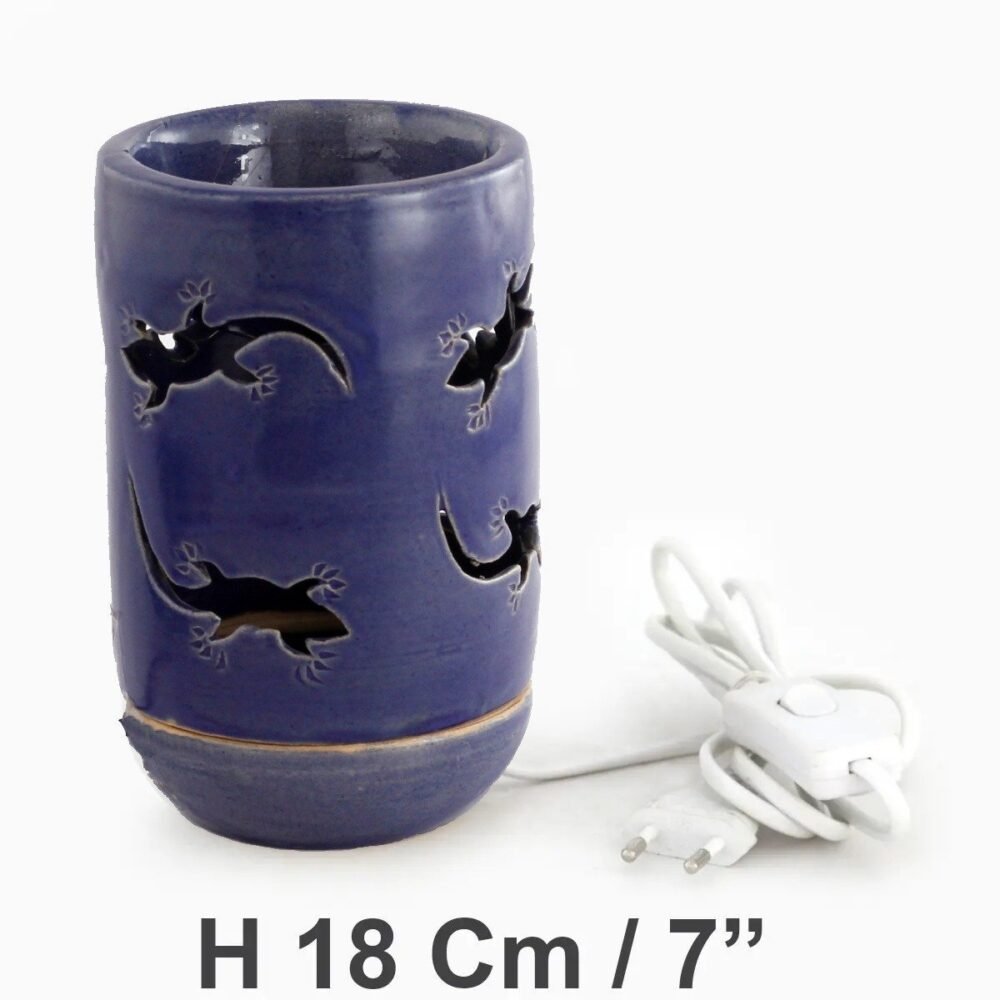 Oil Burner Elec. Tchin Tcho large Mekong Blue