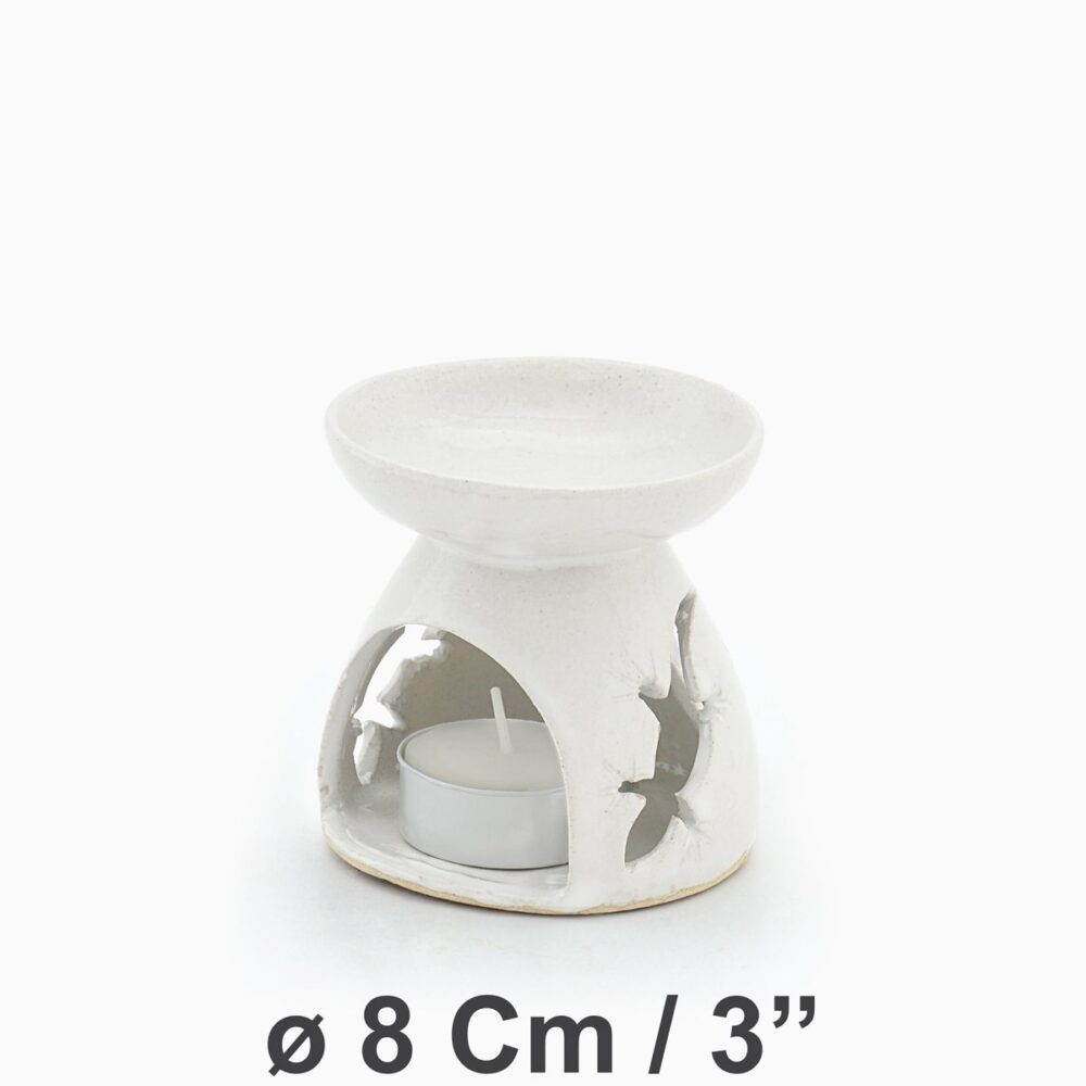Oil Burner Gecko ø08Cm/3'' | White Velvet