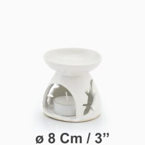 Oil Burner Gecko ø08Cm/3'' | White Velvet