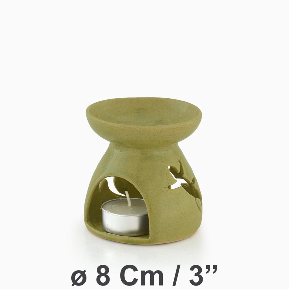 Oil Burner Gecko ø08Cm/3'' | Green Celadon