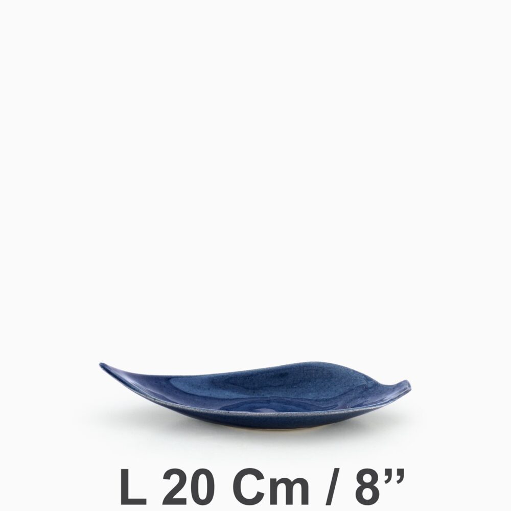Leaf Plate 20Cm/8'' | Mekong Blue