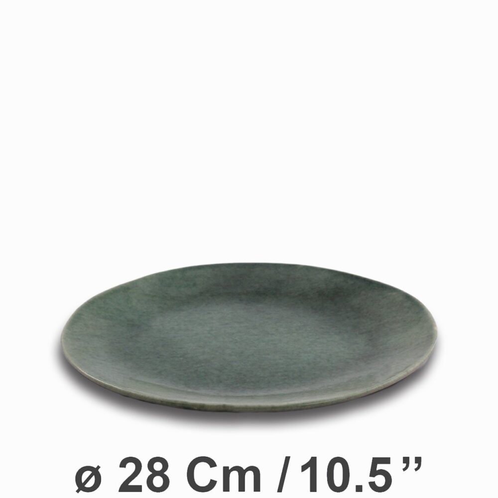 Coco Collection Plate ø28Cm/10.5'' | Dinner Plate Green