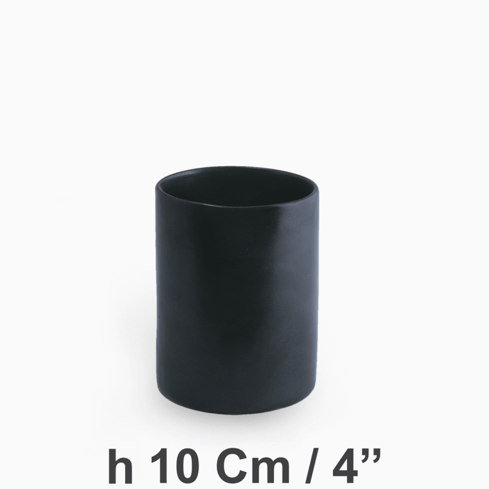 Eerie Black Mug 10Cm/4" Black Mat