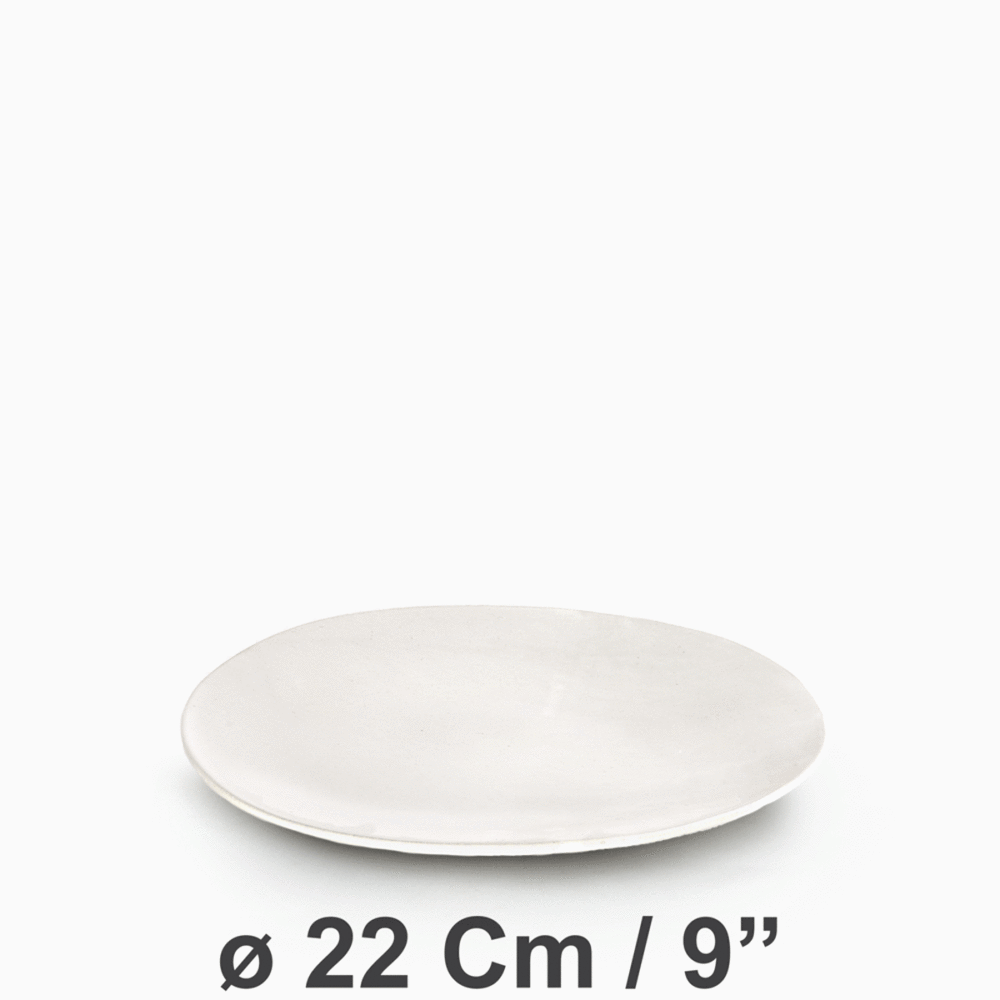 Eerie White Plate ø22Cm/9'' | Side (coco shape)