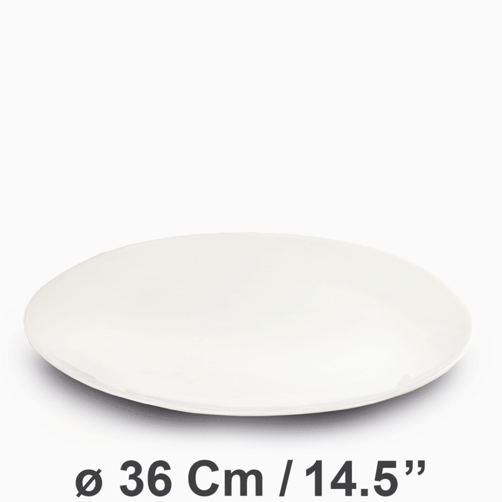 Eerie White Plate ø36Cm/14.5'' | Chop