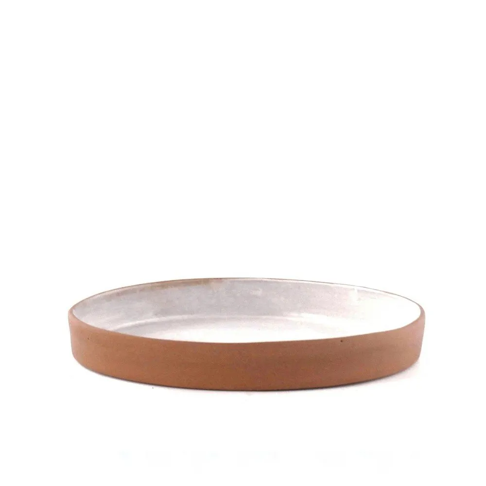 Contemporary Deep Plate 28 cm | Natural & Inside White Mat