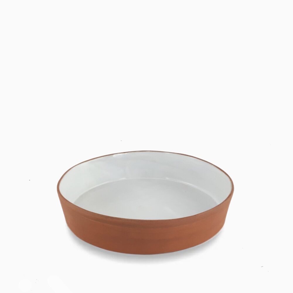 Tonsay Velvet Salad Bowl 22 Cm | Natural - Inside White Velvet
