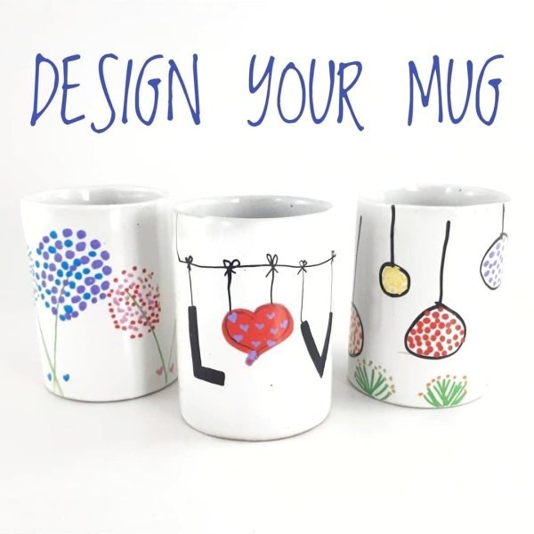 3 mugs drawing