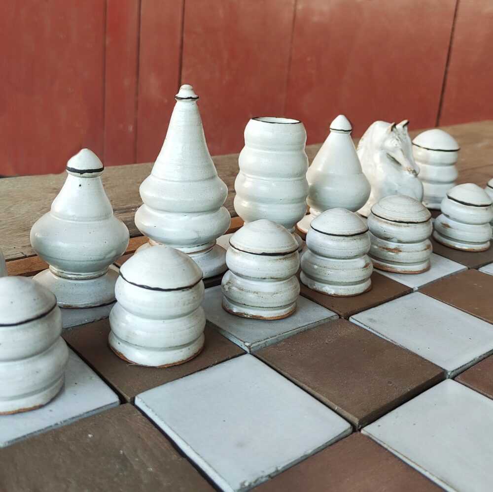 Chess set one side | Line Art