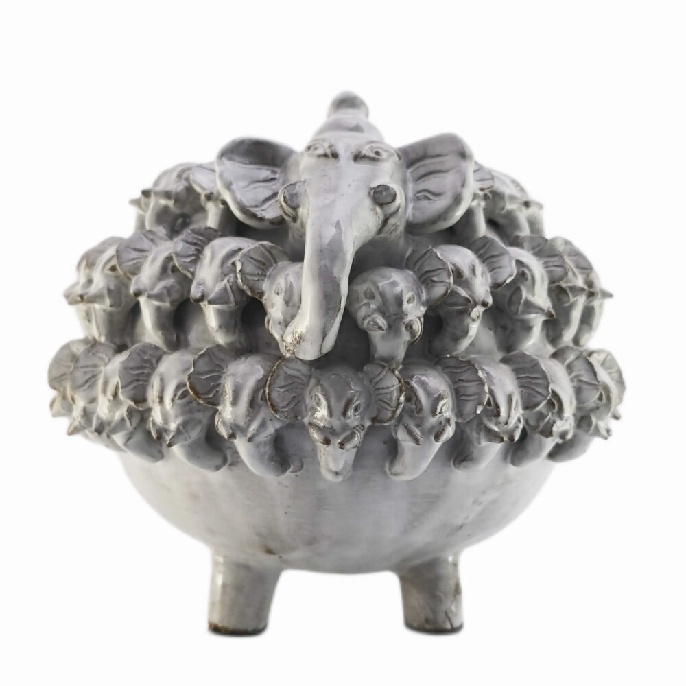 700392026 Elephant Jar 33 Headed WV front