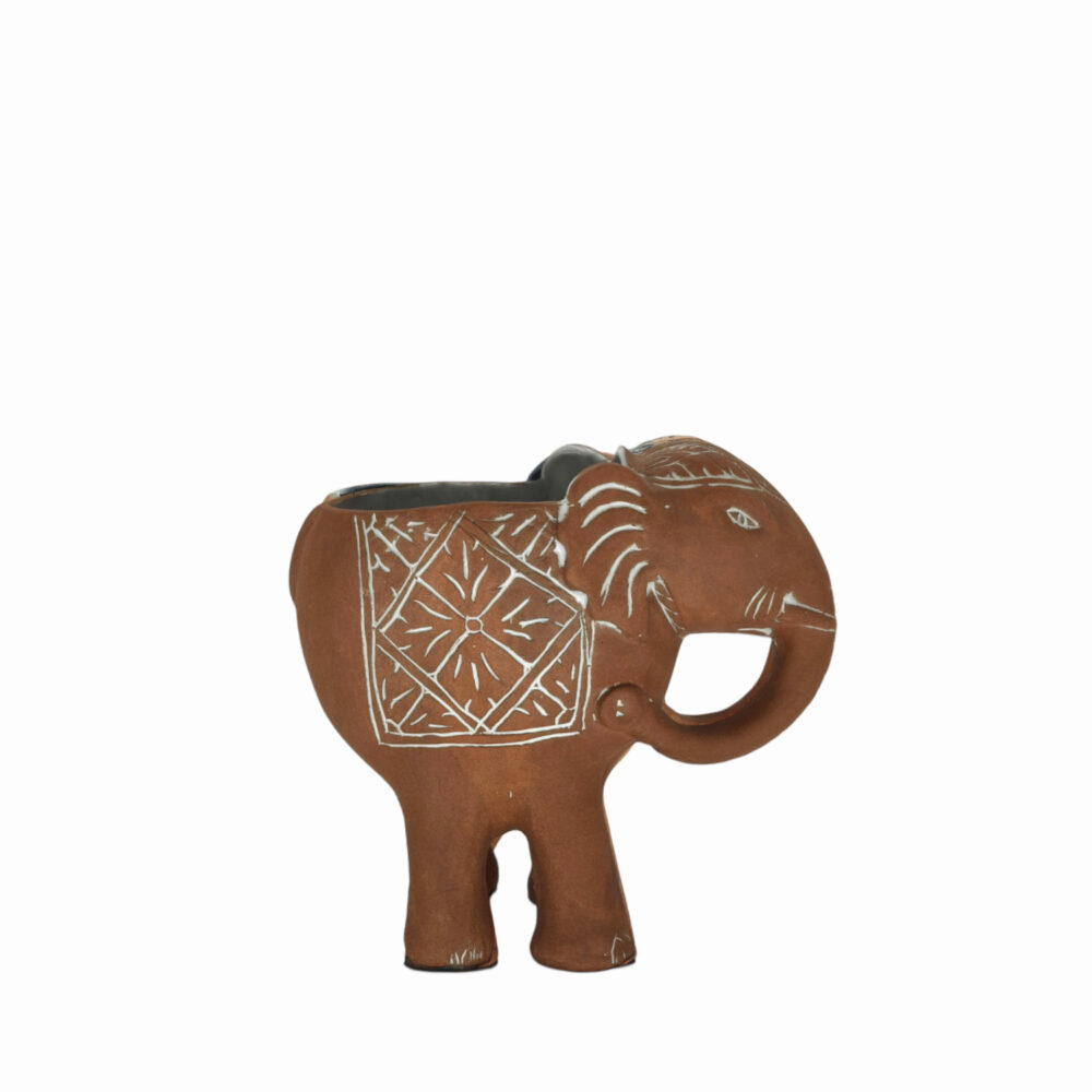 087302036 Elephant with Chan Flower - White side